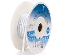 Glowster Tira LED azul de 50m, 8mm, con circuito integrado, ideal para iluminación decorativa y ambiental en interiores y exteriores.