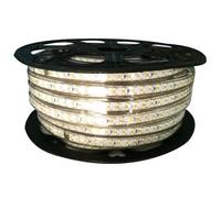 Glowster Tira LED de alto voltaje blanca 50m, 8mm, para iluminación decorativa y funcional en interiores y exteriores.