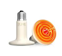 GlowUp 150W Bombilla de Calor para Reptiles de Cerámica,E27 Bombilla Infrarrojos de Calor para Pollitos,Anfibio, Lagartos, Tortuga, Serpiente, Pollo