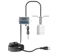 GlowUp 200W Lámpara de Calor para Acuario de Reptiles,Control Inteligente de Temperatura Lámpara para Terrario de Tortugas,E27 Lámpara de Calor para Terrario con Interruptor de Encendido/Apagado