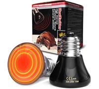 GlowUp 75W Lámpara de calor para reptiles, Emisor de calor cerámico sin luz, Bombilla negra E27 para reptiles, Bombilla cerámica para tortuga/Bearded Dragon/lagarto/serpiente/cachorro/pecera - 2 Pack
