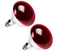 GlowUp Bombilla Infrarrojos E27 250W R125 Regulable Lampara de Infrarrojos Reflector Lámparas de Calor Infrarrojo para pollitos, perrito, cerdos (2 unidads)