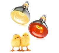 GlowUp Juego de Bombillas de Calor 250W E27-1x Infrarroja Luz Roja + 1x Luz Diurna, Bombillas de Calefacción para Lámparas de Calor para Perros, Pollitos, Lechones, Corderos, Gatitos, Reptiles