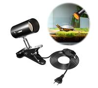 GlowUp Lámpara para Tortuga E27 Soporte lámpara para Tortugas de Agua 100W Regulable 360° Portalámparas Terrario Reptiles 10.5 cm UVB Bombilla Titular de la lámpara para Lagarto (sin bombilla)