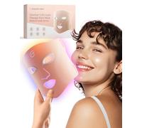 GlowUp - Máscara facial LED con terapia de luz, luz roja, ámbar, azul, violeta e infrarrojo, 6 modos de tratamiento para reducir las arrugas, estimular el colágeno, reducir el daño solar