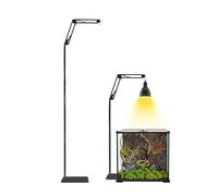 GlowUp Soporte de Lámpara de Reptiles de Altura Ajustable 40-140CM Soporte de Luz de Suelo Telescópico, Capacidad de carga 1,1KG, Adecuado para Reptiles, Tortugas, Ciempiés, Araña, Pollitos