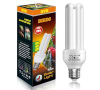 GlowUp UVB 2.4 Bombilla para aves, 2.4 UVB Lámpara para Pájaros 20W E27 Bombilla para Pájaros, Loros, Reptiles