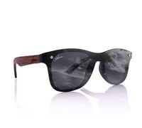 glozzi Gafas de sol de madera hombre y mujer con lentes polarizadas UV400, patillas de madera y estuche de corcho