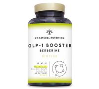 GLP-1 con Berberina 600mg. Reducose® + Probióticos. Apoya el control del apetito y los niveles de azúcar en la sangre, Estimula la Producción de GLP-1. Vegano. 60 cápsulas. N2 Natural Nutrition