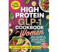 GLP-1 Diet High Protein Cookbook for Women: Quick & Easy Meals to Improve Digestion, Stop Side Effects, Protect Muscles and Stabilize Cravings - Gut Friendly Recipes with 30 Days Meal Plan Included