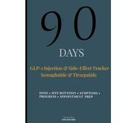GLP-1 Injection & Side-Effect Tracker (90 Days): Semaglutide & Tirzepatide | Dose + Site Rotation | Symptoms | Progress | Appointment Prep