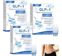 GLP-1 Pro Weight Loss Oral Solution, Advanced GLP 1 Drops, GLP 1 Weight Loss Drops,Natural Plant Extract for Men and Women (3PCS)