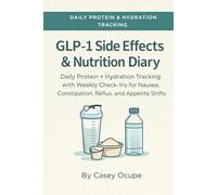 GLP-1 Side Effects & Nutrition Diary: Daily Protein + Hydration Tracking with Weekly Check-Ins for Nausea, Constipation, Reflux, and Appetite Shifts