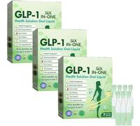 GLP-1 Six-in-One Health Solution Oral Liquid, Advanced GLP-1 Oral Liquid, GLP1 Multi-Action Drops, Promote Intestinal Digestion, Firming Skin and Body Shaping Care for Women & Men (3)