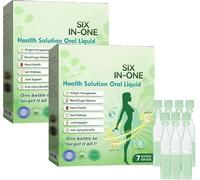 GLP-1 Six-in-One Health Solution Oral Liquid, Advanced GLP-1 Oral Liquid, Natural Plant Extract, GLP-1 Peptide Complex Serum, GLP1 Multi-Action Drop,Suitable for Men & Women (2 Box)