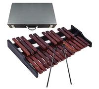 GLP Xylophone 25 notas de percusión de madera para instrumentos musicales educativos regalo con 2 mazos y maleta, Glockenspiel profesional para adultos y niños