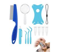 GLPRKOW Kit Extracción Garrapatas Perros Gatos, 11 Piezas, Herramientas Segmentadas, para Mascotas