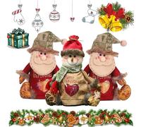 GLSAYZU Bolsas de regalo de Navidad con diseño de cremallera, bolsas de muñeca de regalo de Navidad, bolsa de regalo de decoración de muñecas 3D, bolsas de regalo de Navidad con cordón, bolsas de