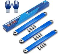 GLSAYZU Set di chiavi a cricchetto angolate, 39 cm, con trasmissione a catena - Include adattatori da 1/4", 3/8" e 1/2", per spazi ristretti, riparazioni auto e progetti fai da te (3PC)