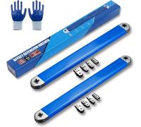 GLSAYZU Set di chiavi a cricchetto angolate, 39 cm, con trasmissione a catena - Include adattatori da 1/4", 3/8" e 1/2", per spazi ristretti, riparazioni auto e progetti fai da te (2PC)