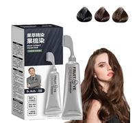 GLSAYZU Xusheng Black Fruit Dyeing Cream, Xusheng Dyeing Cream, Natural Plant Fruit Hair Dye Cream, Hair Dye for Gray Hair Coverage, Black Hair Dye for Men Women (Chestnut Brown)