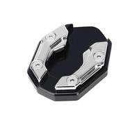 GLSDC Extensor Caballete Lateral Moto para Peugeot Django EVO 2023 2024 2025 2026, Placa de Extensión de Soporte Lateral para Moto Aluminio Placa de Apoyo,Silver