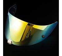 GLSDC Visera Casco Moto para HJC HJ-26 Rpha-11 Pro Rpha-70 ST, Lente de Casco de Protección contra el Viento para Motocicleta Protección Solar y Reducción,Normal-J Tea Gold
