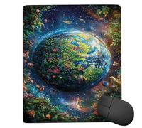 Glslmznq Alfombrilla de Ratón Pequeña 29 x 24 cm - Tierra Mousepad, Alfombrilla Ratón Impermeable - Gaming Accesorios con Bordes Cosidos, Base de Goma Antideslizante, Oficina Accesorios C-118