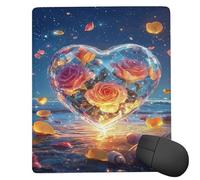 Glslmznq Alfombrilla de Ratón Pequeña 36 x 30 cm - Playa del Amor Mousepad, Alfombrilla Ratón Impermeable - Gaming Accesorios con Bordes Cosidos, Base de Goma Antideslizante, Oficina Accesorios C-4
