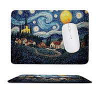 Glslmznq Alfombrilla de Ratón Pequeña 40 x 30 cm - Star Town Mousepad, Alfombrilla Ratón Impermeable - Gaming Accesorios con Bordes Cosidos, Base de Goma Antideslizante, Oficina Accesorios C-897