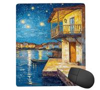 Glslmznq Alfombrilla de Ratón Pequeña 40 x 30 cm - Star Village Mousepad, Alfombrilla Ratón Impermeable - Gaming Accesorios con Bordes Cosidos, Base de Goma Antideslizante, Oficina Accesorios C-877