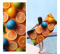 Glslmznq Toalla Microfibra Grande XXL 90 x 180 cm - Ultraligera - Secado Rápido | Toalla de Playa para Mujeres y Hombres - Fácil de Limpiar, para Piscina, Viajes, Exteriores, Naranjas de Frutas f-988
