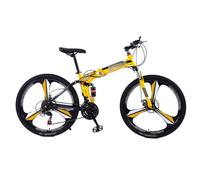 GLSQBVRP Bicicleta De Montaña Plegable De 24" Y 26" con Doble Suspensión Y 21 Velocidades, Cuadro De Acero De Alto Carbono, Ideal para Adultos, Hombres, Mujeres Y Adolescentes C,24 Inch