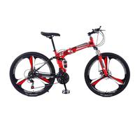 GLSQBVRP Bicicleta De Montaña Plegable De 24" Y 26" con Doble Suspensión Y 21 Velocidades, Cuadro De Acero De Alto Carbono, Ideal para Adultos, Hombres, Mujeres Y Adolescentes D,24 Inch