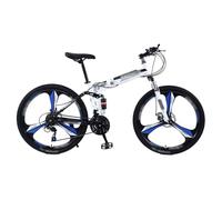 GLSQBVRP Bicicleta De Montaña Plegable De 24" Y 26" con Doble Suspensión Y 21 Velocidades, Cuadro De Acero De Alto Carbono, Ideal para Adultos, Hombres, Mujeres Y Adolescentes A,26 Inch