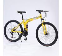 GLSQBVRP Bicicleta De Montaña Plegable De 26 Pulgadas, Ligera Y con Amortiguación, con Ruedas De Radios De Acero Al Carbono para Adultos, Ideal para Acampar Al Aire Libre. C,30speed