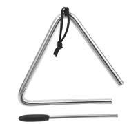 GLSTOY 1 Juego Instrumento orff percusión Triangular Instrumento de percusión Instrumentos de enseñanza percusión Musical de Mano Musical Instruments for Babies plastico metalico Plata