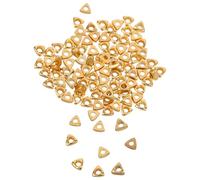 GLSTOY 100 Cuentas Espaciadoras Triangulares 18K Chapadas en Oro Tamaño 3X15 MM Juego de 100 Piezas Metálicas Lisas para Bisutería DIY Pulseras y Collares Personalizados