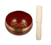 GLSTOY 1juego Bol De Canto De Para Yoga y Decoración Del Hogar Incluye Mallet y Mat De Hecho Mano Nepal