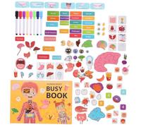 GLSTOY 1juego Libro De Pegatinas Infantil Educativo para Aprendizaje del Cuerpo Humano Libro De Actividades para Desarrollo Motor Aire