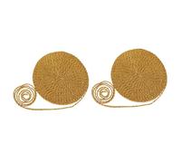 GLSTOY 2 Piezas Bordado Trenzado Dorado Decorativo para Cortinas y Ropa Cinta para Ribete Diy Adorno Elegante y Lavable para Faldones y