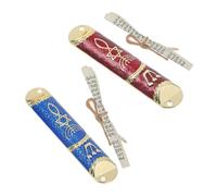 GLSTOY 2 Piezas Mezuzah Metálica con Pergamino Kosher para Puerta Decoración Judía Tradicional con Diseño de Artístico para Celebraciones Hanukkah y Regalos para Hogar de