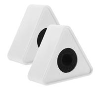 GLSTOY 2piezas Micrófonos De Bandera Del Micrófono Abs Triangular Moldeado Estación Logotipo Visible Diseño Portátil y Práctico Para Reporteros Entrevistas Profesionales