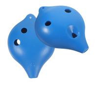 GLSTOY 2piezas Ocarina Pequeña De Orificios Para Principiantes Instrumento Musical Portátil Para Niño Niña y Adultos Diseño De Boca y Azul
