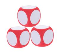 GLSTOY 3 Cubos De Borrado En Seco: Dados De Espuma para Dados En Blanco De Borrado En Seco para La Enseñanza En El Aula, Juegos Familiares Y Proyectos De Bricolaje.