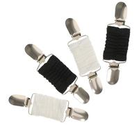 GLSTOY 4 Piezas Clips de Cintura Vintage para Cardigan Pinzas Elásticas para Suéter y Chal Sujetadores de Ropa para Mujer Broches Prácticos y Versátiles Negro y Blanco