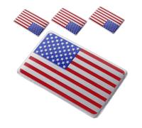 GLSTOY 4 piezas Pegatinas Bandera Estados Unidos para Coche Adhesivos Metálicos Resistentes la Intemperie Cobertura de Arañazos Diseño Patriótico Fácil de Instalar para Suv y Camiones