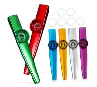 GLSTOY 6piezas Kazoo Metálico Para Adultos Membranas Instrumento Musical Para Introducción y Educación Infantil
