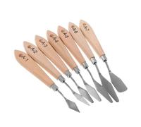 GLSTOY 7piezas Espátulas De Pintura De Inoxidable Para Mezcla De Pigmentos Herramientas Prácticas Para Artistas Para Pintura Al Óleo
