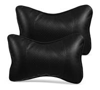 GLSTOY Almohadas Cuello De Coche 2 Piezas Tamaño Estándar Espuma Viscoelástica Negra Ajuste Cuatro Estaciones Protección Cervical Soporte Para Descansar El Automóvil